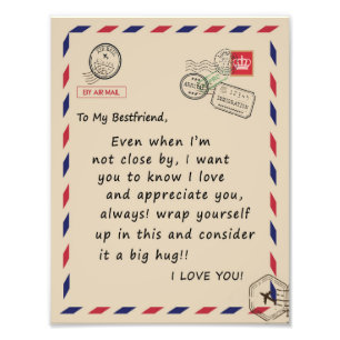 Bestfriend Gift To My Bestfriend I Love You Photo Print