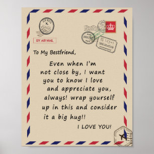 Bestfriend Gift   To My Bestfriend I Love You Poster
