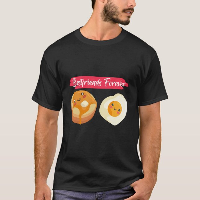 Bestfriends Forever Pancakes And Eggs Breakfast Pa T-Shirt (Front)