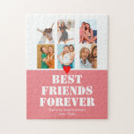 Bestie BFF Girls Photo Collage Gift Personalised Jigsaw Puzzle<br><div class="desc">Bestie BFF Girls Photo Collage Gift Personalised</div>