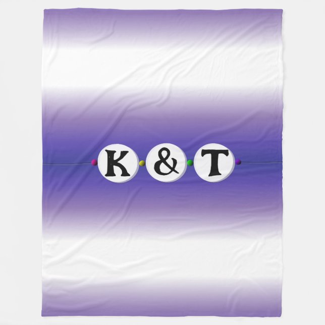 Bestie Bracelet - Friendship Design (3 Beads) Fleece Blanket (Front)