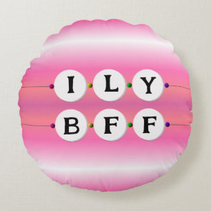 Bestie Bracelet - Friendship Design (6 Beads) Round Cushion