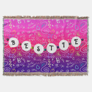 Bestie Bracelet - Friendship Design Throw Blanket