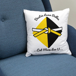 Bestie Cat Mum Personalised Cute Love Quote Script Cushion