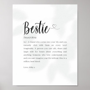 Bestie Definition Print, Personalized gifts BFF Poster