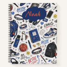 Bestie Doodle Spiral Notebook