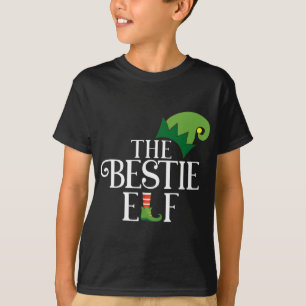 Bestie Elf Matching Family Christmas Party Pajama T-Shirt