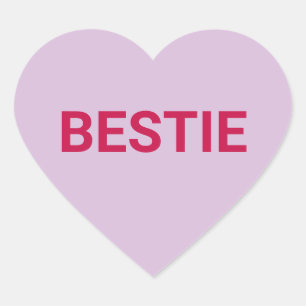 Bestie fun cute Valentine's Day conversation Heart Sticker