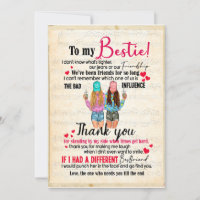 Bestie Gifts | Letter To My Bestie Thank You