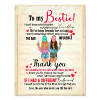 Bestie Gifts | Letter To My Bestie Thank You