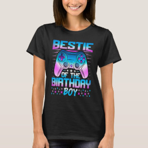 Bestie of the Birthday Boy Matching Video Game Bi T-Shirt