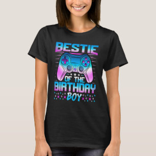 Bestie of the Birthday Boy Matching Video Game Bi T-Shirt