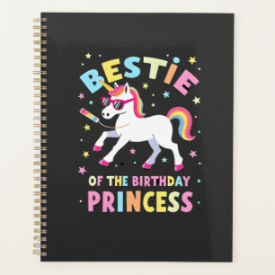 Bestie of the Birthday Princess Girl Dabbing Unico Planner