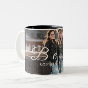 Bestie Photo Collage Mug – Custom Name & Year