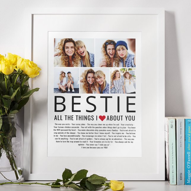 Bestie Photo Collage Things We Love About You List Poster (Creator Uploaded)