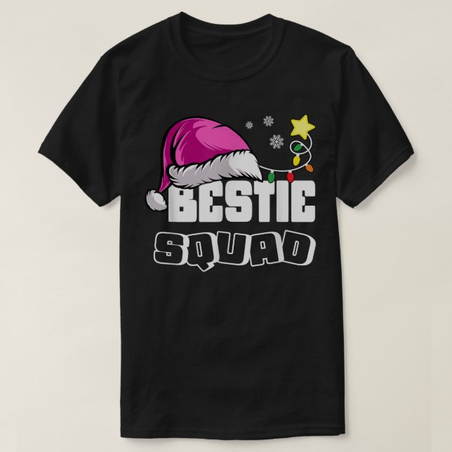 Bestie Squad Best BFF Friend Santa Claus Fun Chris T-Shirt (Design Front)