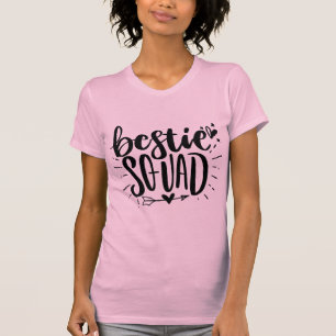Bestie Squad BFF Best Friendship Lettering T-Shirt