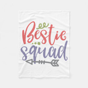 Bestie Squad Friendship Design Fleece Blanket
