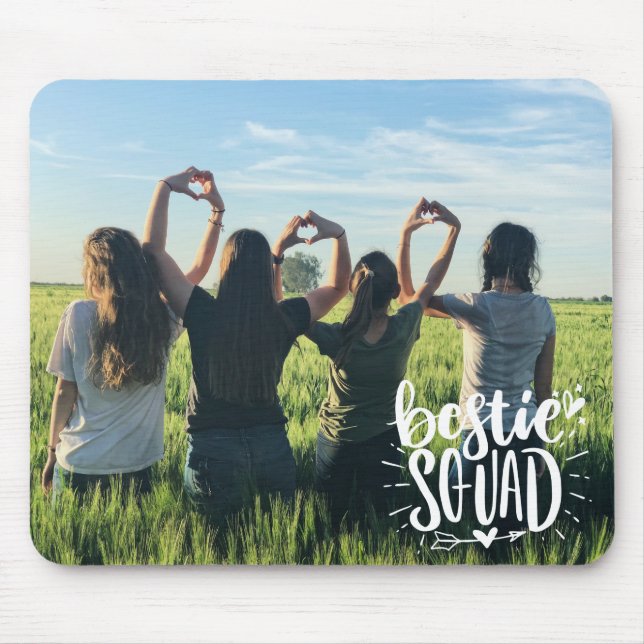 Bestie Squad Personalised Photo BFF overlay  Mouse Mat (Front)