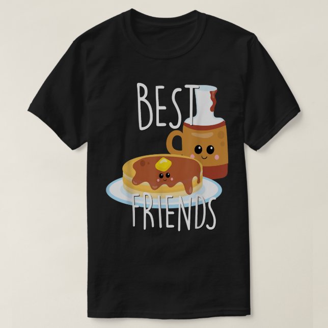 BestieCute Food BFF Best Friend Pancakes and Syrup T-Shirt (Design Front)