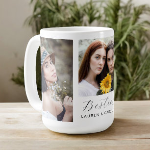 Besties 3-Photo Template Friendship Coffee Mug
