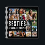Besties Always & Forever Photo Collage Notebook<br><div class="desc">Unique best friend teen notebook featuring 13 bff pictures for you to replace with your own,  the cute saying 'besties always and forever',  and your names.</div>