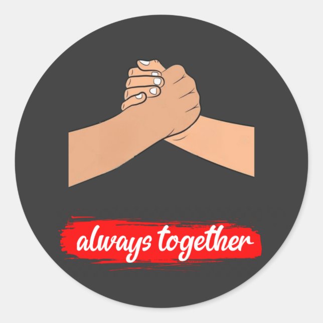 besties are true friends & forever together.. bff classic round sticker (Front)