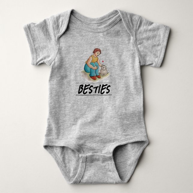 Besties  baby bodysuit (Front)