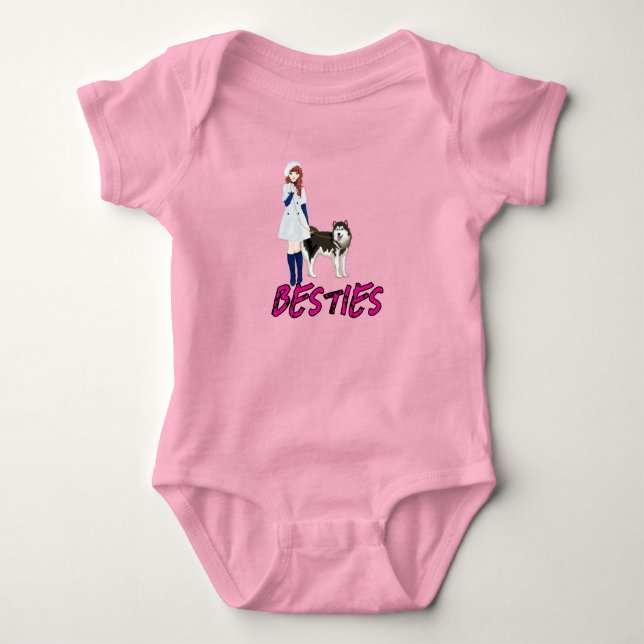Besties  baby bodysuit (Front)
