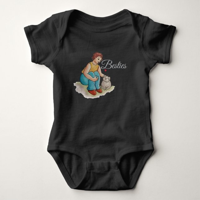 Besties  baby bodysuit (Front)