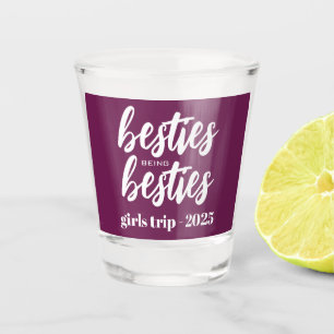 Besties being Besties Personalised Shot Glass