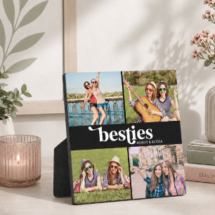 Besties Best Friend 4 Custom Photo Collage Plaque