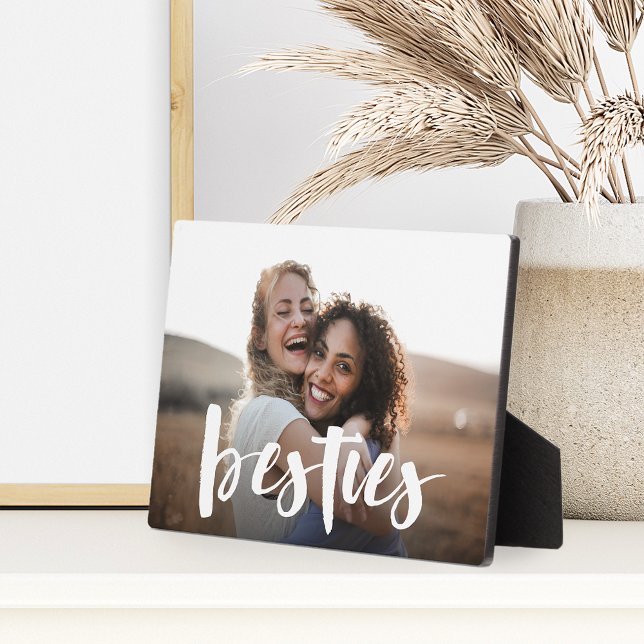 Besties | Best Friend Script Overlay Photo Plaque (Creator Uploaded)