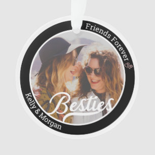 Besties Best Friends   Buffalo Plaid  Ornament