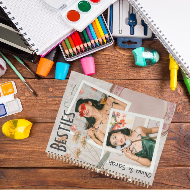 Besties best friends custom names photo notebook (Creator Uploaded)