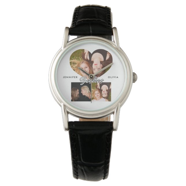 Besties Best Friends Elegant Photo Watch (Front)
