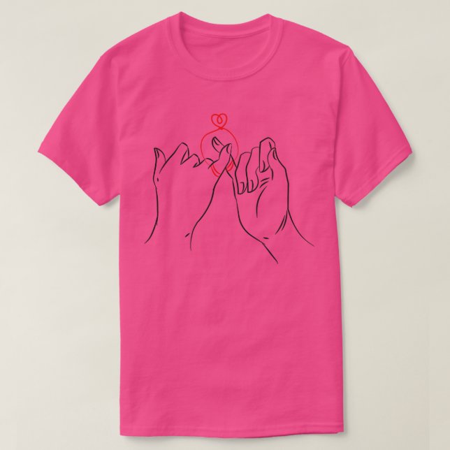 Besties Best Friends Friendship Relationship Pink  T-Shirt (Design Front)