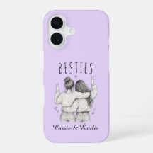 Besties best friends lavender background names