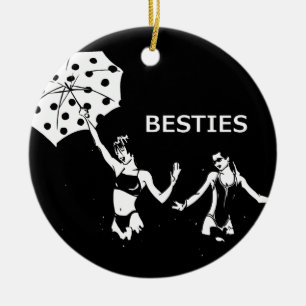 Besties Best Friends on the Beach Ceramic Tree Decoration