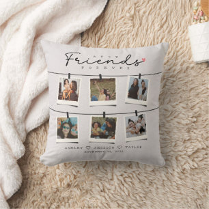 Besties Best Friends Personalised Gift Photo Cushion