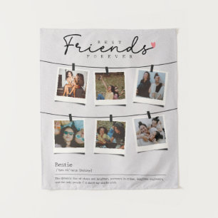 Besties Best Friends Personalised Gift Photo Tapestry