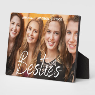 Besties Best Friends Personalised Names Photo Plaque