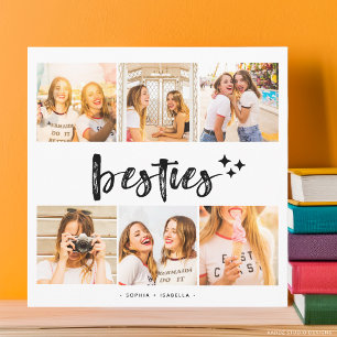 Besties Best Friends Photo Collage Card