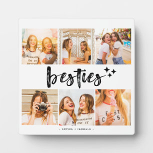 Besties Best Friends Photo Collage Plaque