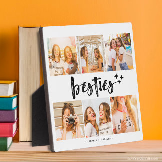 Besties Best Friends Photo Collage Plaque