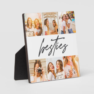 Besties Best Friends Photo Collage Plaque