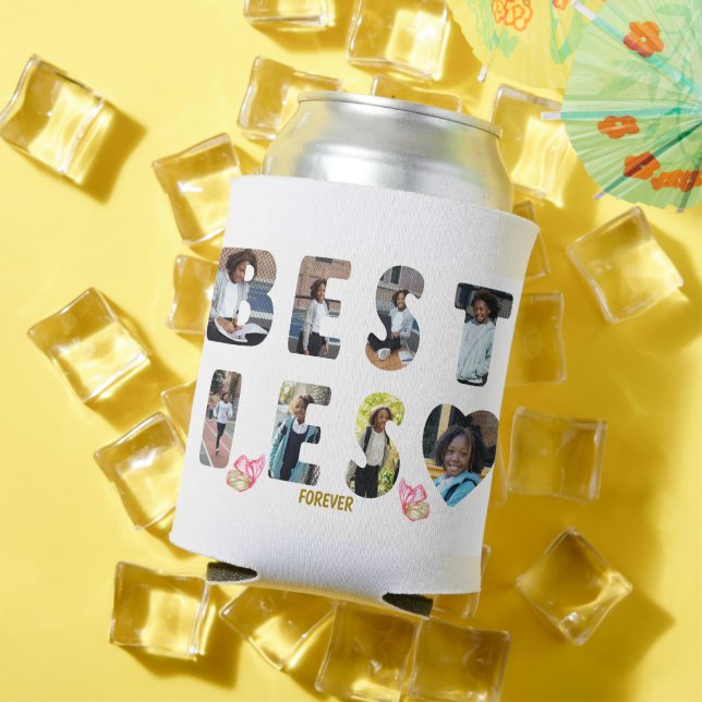 Besties BFF Friends Forever 8 Photo Image  Can Cooler (In Situ Summer)