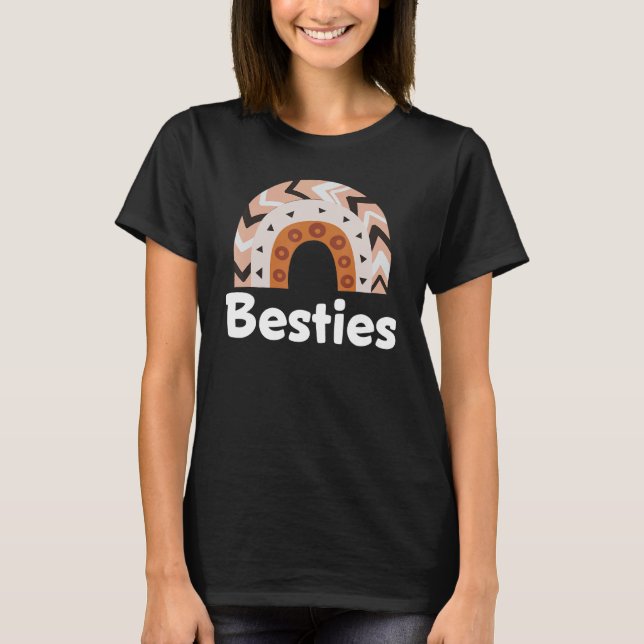 Besties BFF Heart Best Friends Bestie T-Shirt (Front)