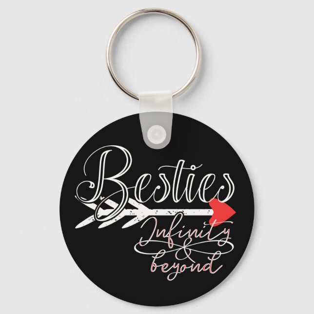 Besties BFF Infinity Symbol Endless Forever Love Key Ring (Front)