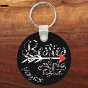 Besties BFF Infinity Symbol Forever Best Friends  Key Ring